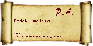 Podek Amelita névjegykártya
